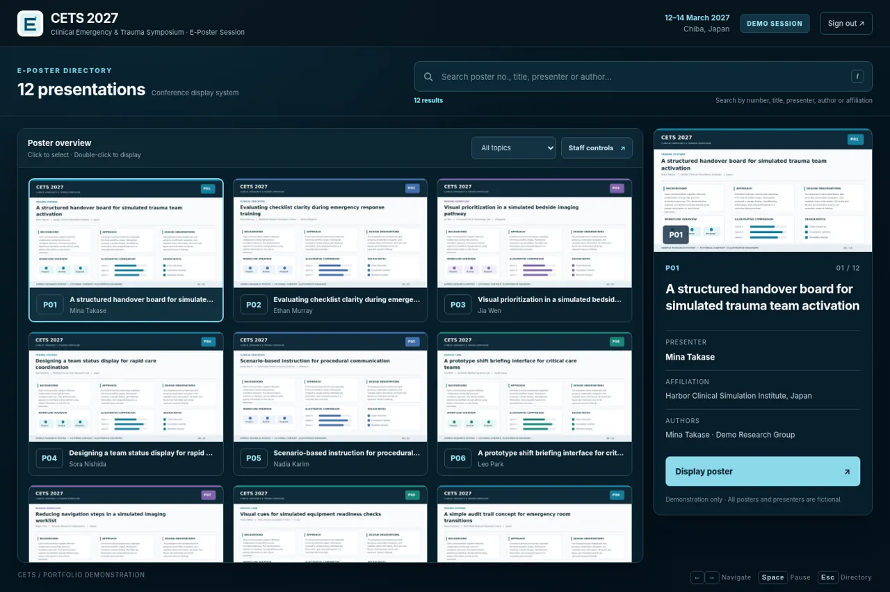 E-Poster Portal preview